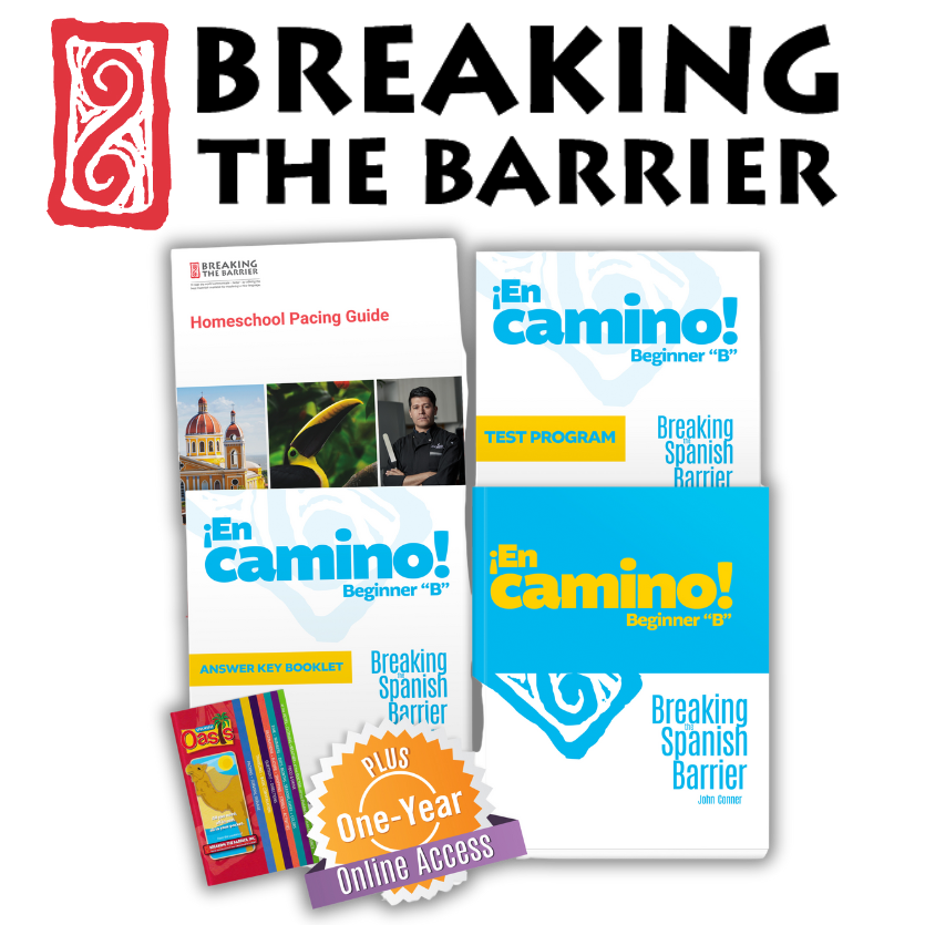 Breaking the Barrier Spanish ¡En camino! Beginner B Middle School Homeschool Package