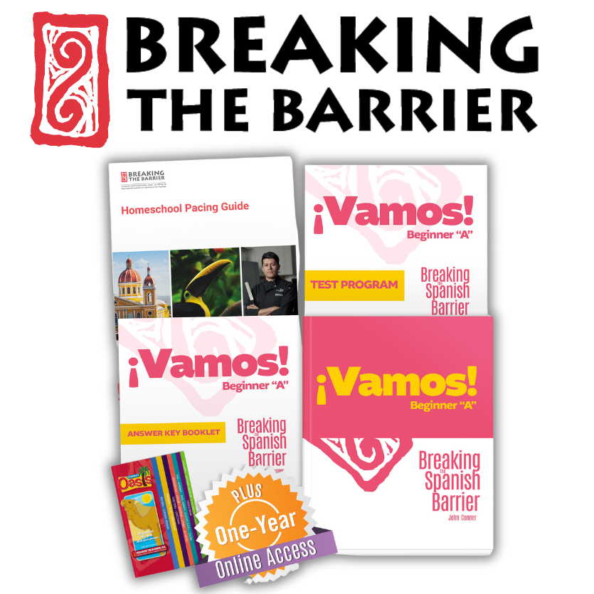 Breaking the Barrier Spanish ¡Vamos! Beginner A Middle School Homeschool Package
