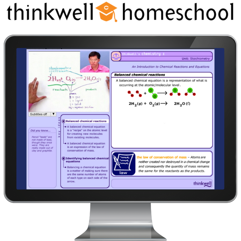 Thinkwell Chemistry - Honors Sale (College Level)