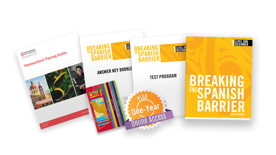 Breaking the Barrier Spanish Level 1 Homeschool Package + Online Access Code