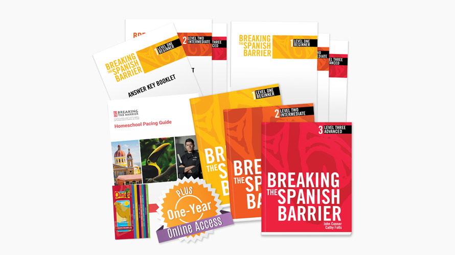 Breaking the Barrier Spanish All Levels Homeschool Package + Online Access Code