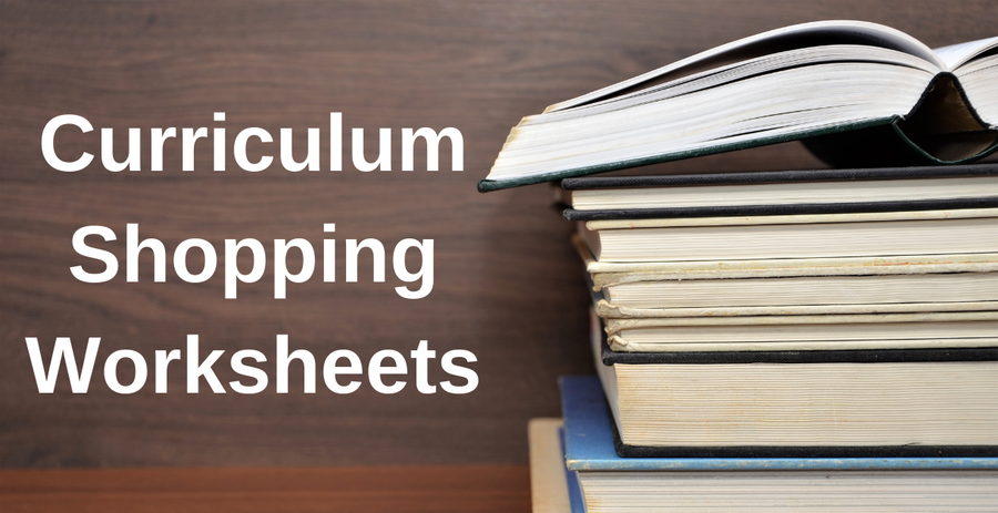 Freebie Friday  -  Curriculum Shopping Worksheets