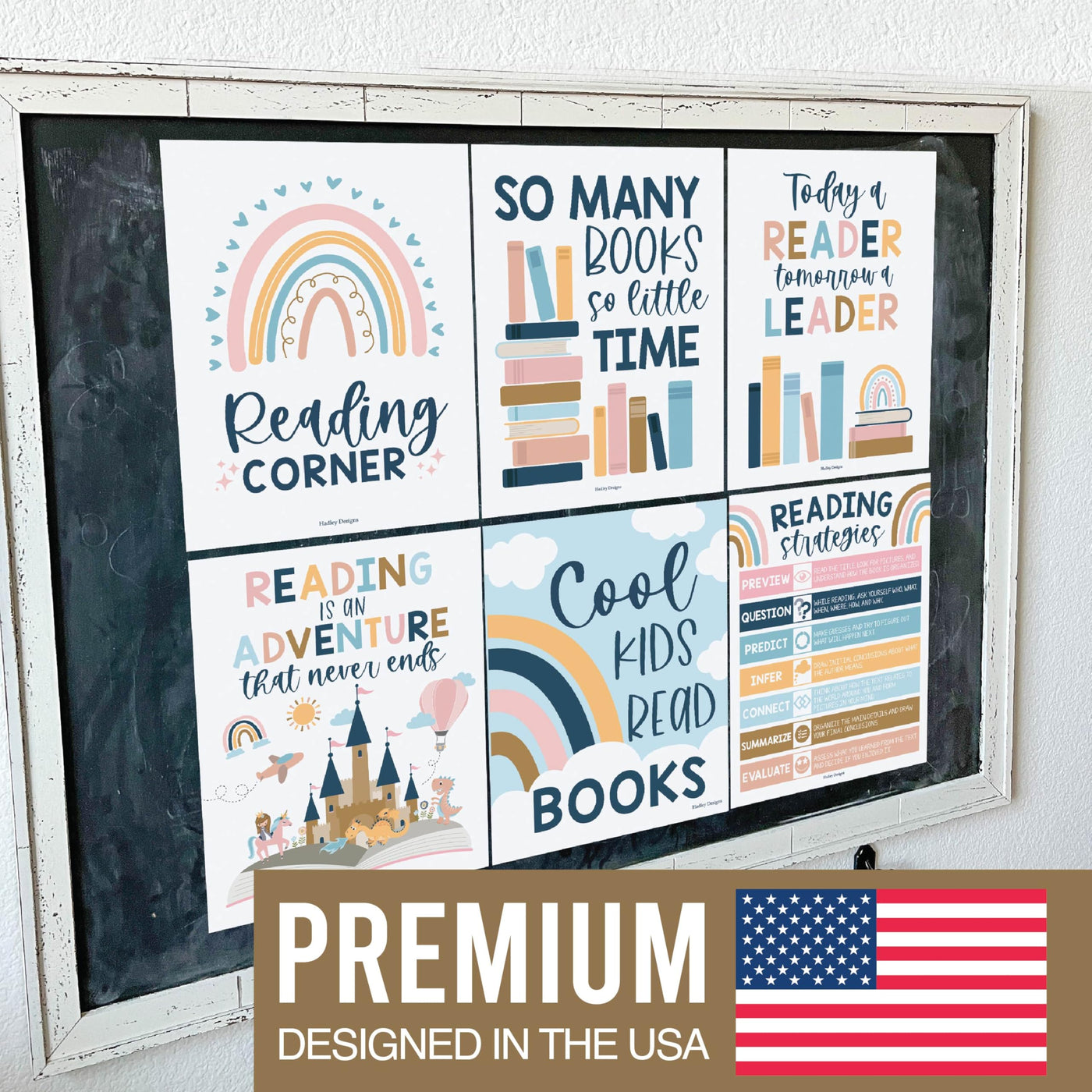 Reading Corner Kit: Boho 6 Poster Pack