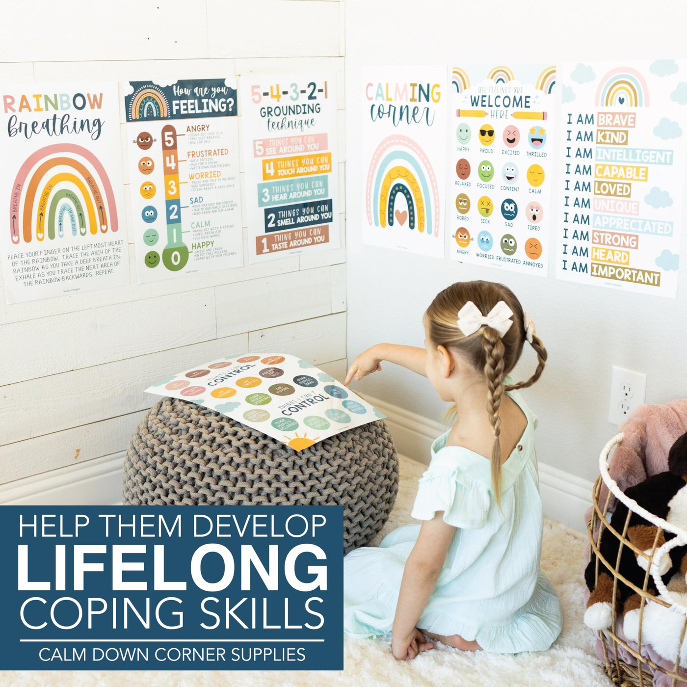 Calming Corner Kit: Boho 8 Poster Pack