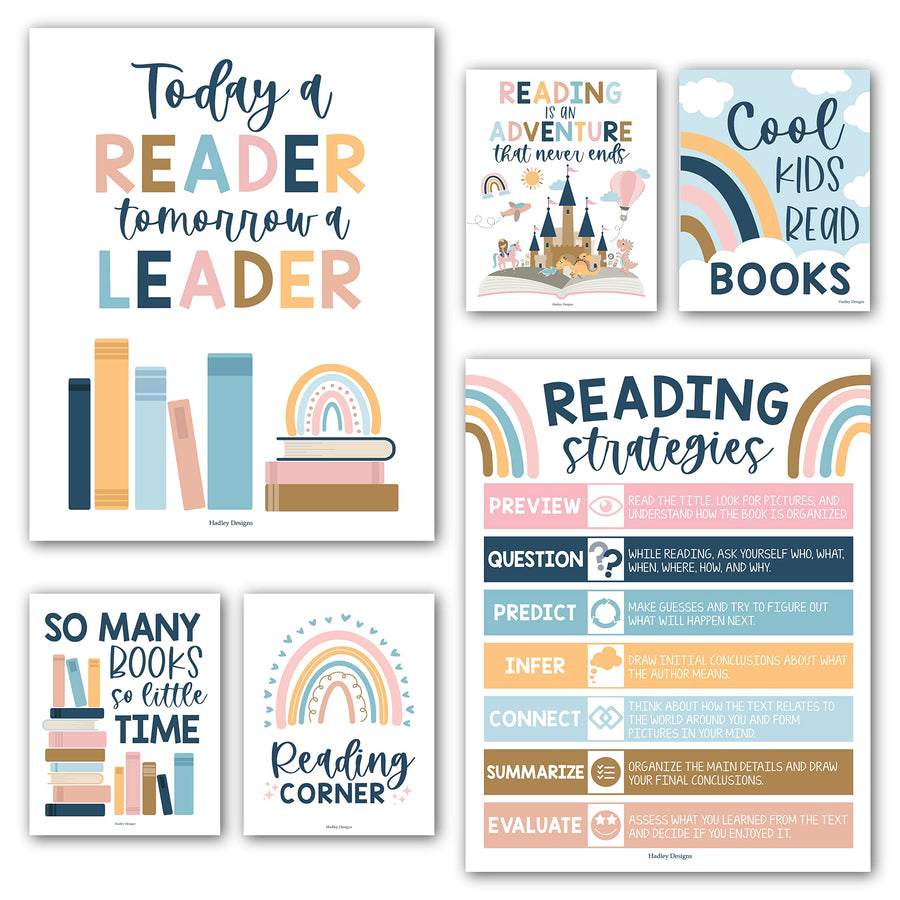 Reading Corner Kit: Boho 6 Poster Pack
