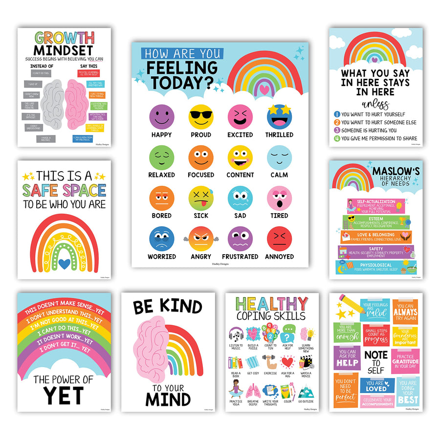 Mental Health Kit: Colorful 9 Poster Pack
