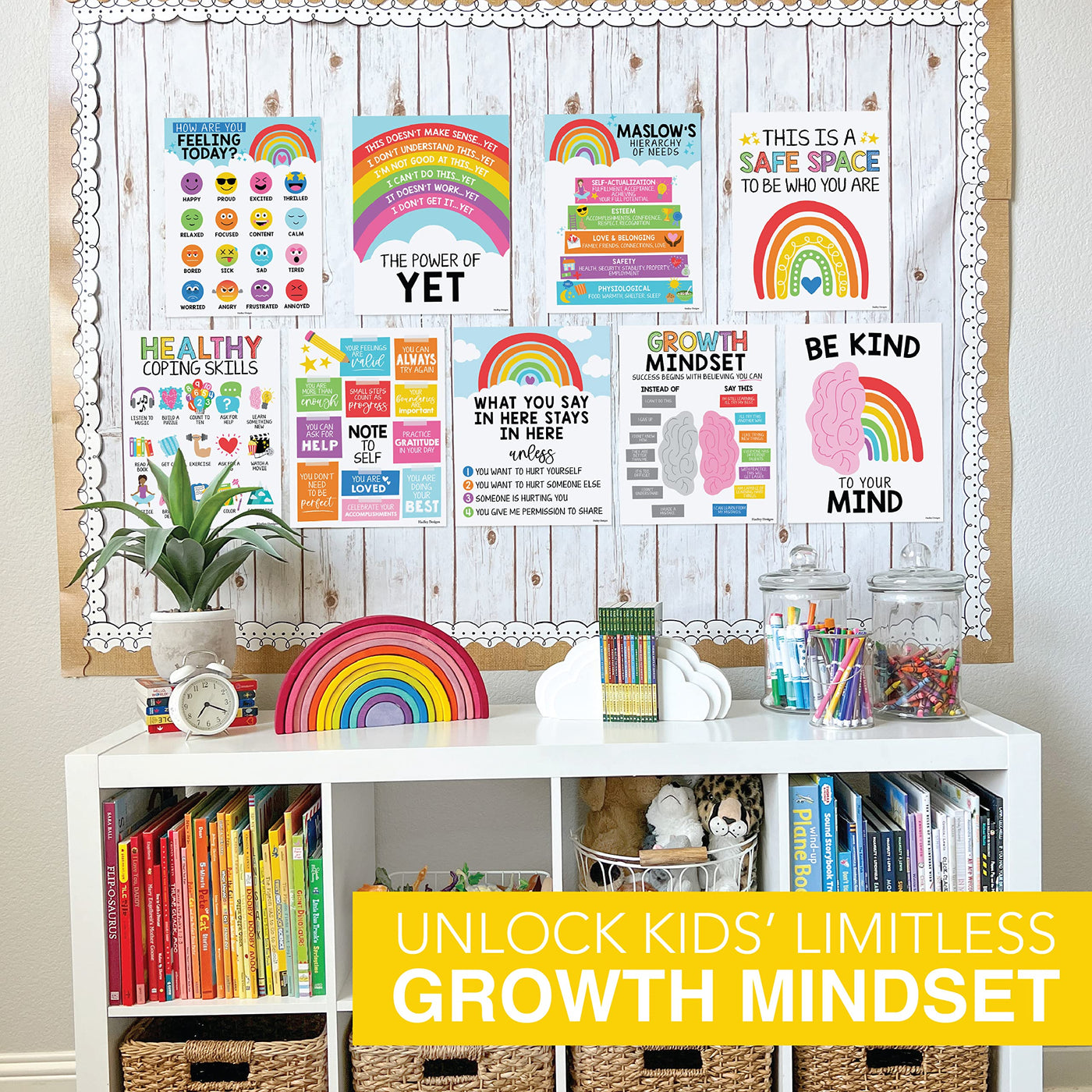 Mental Health Kit: Colorful 9 Poster Pack