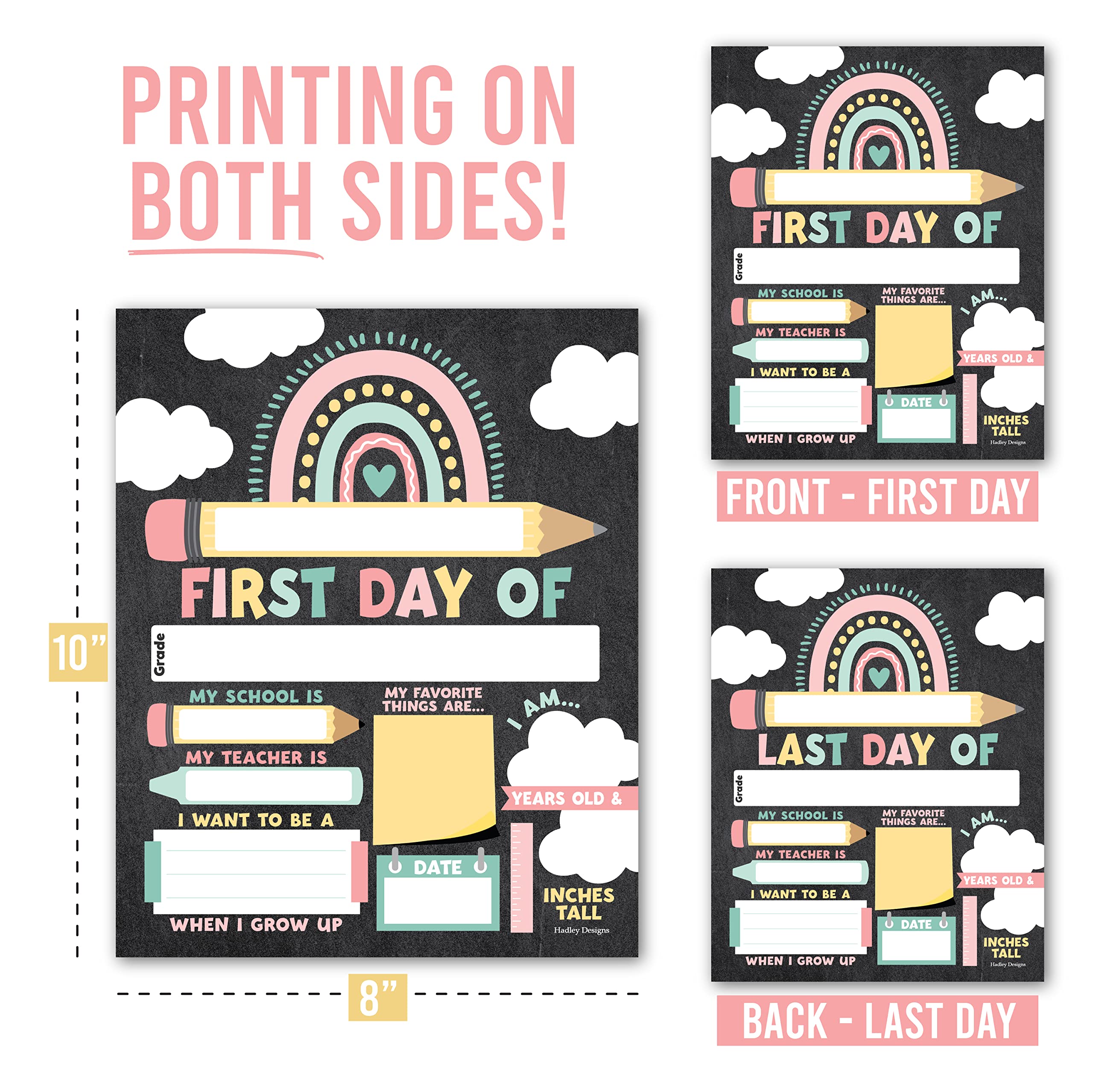Back to School Signs: Boho 10 Pack