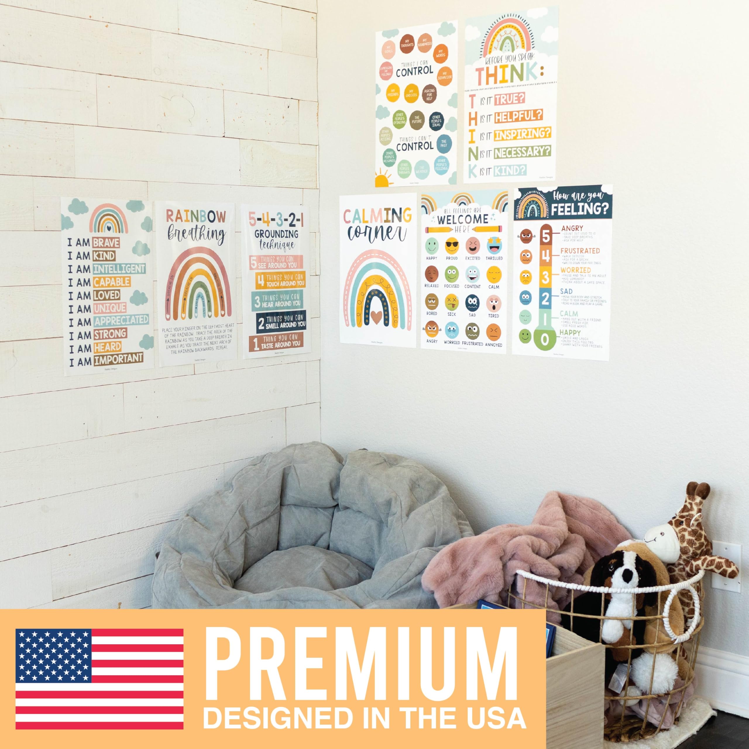 Calming Corner Kit: Boho 8 Poster Pack
