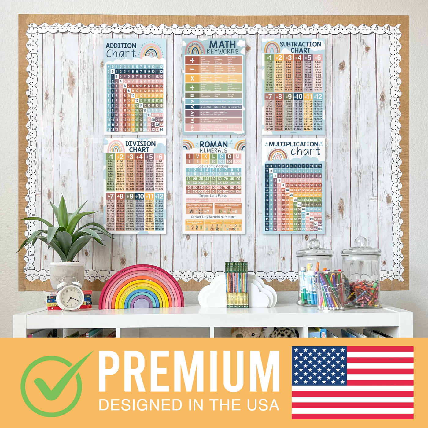 Math Whiz All-In-One Bundle - Boho 12 Poster Pack