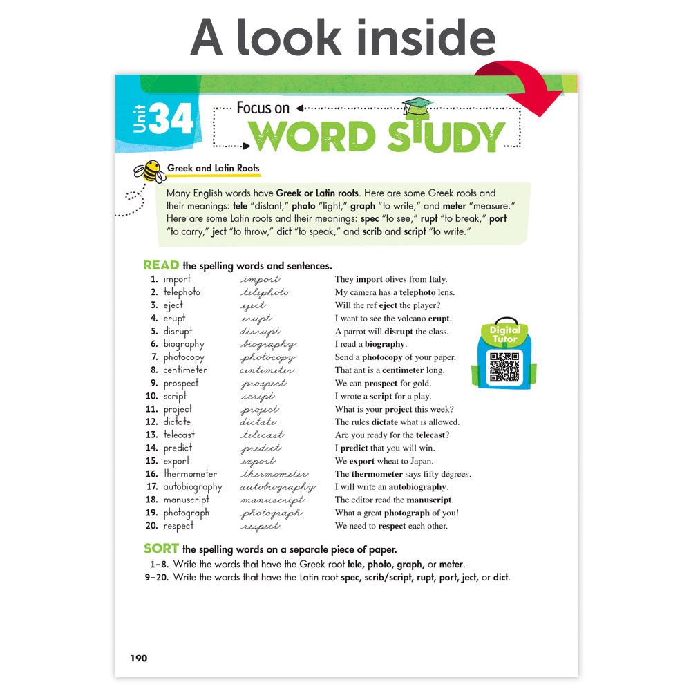 Spelling Connections: A Word Study Approach © 2022 Grade 5 Student Edition