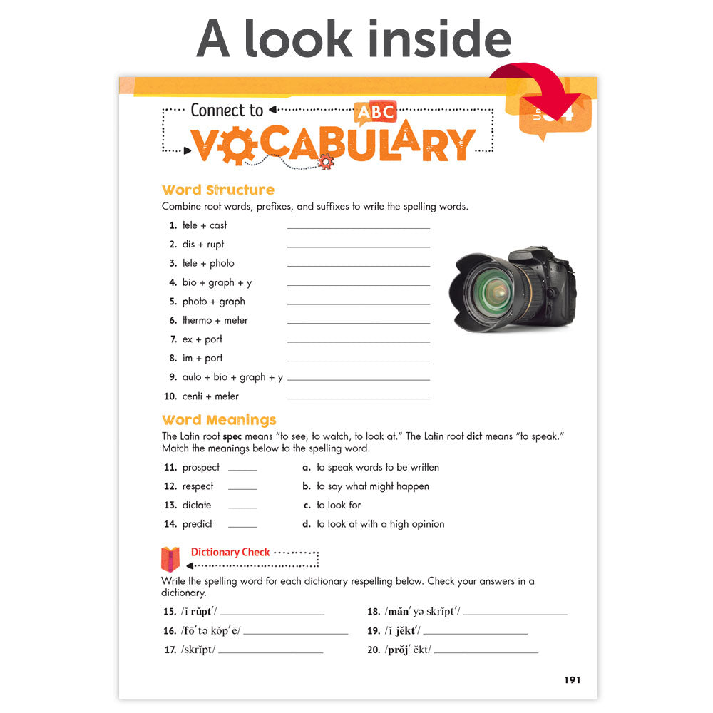 Spelling Connections: A Word Study Approach © 2022 Grade 5 Student Edition