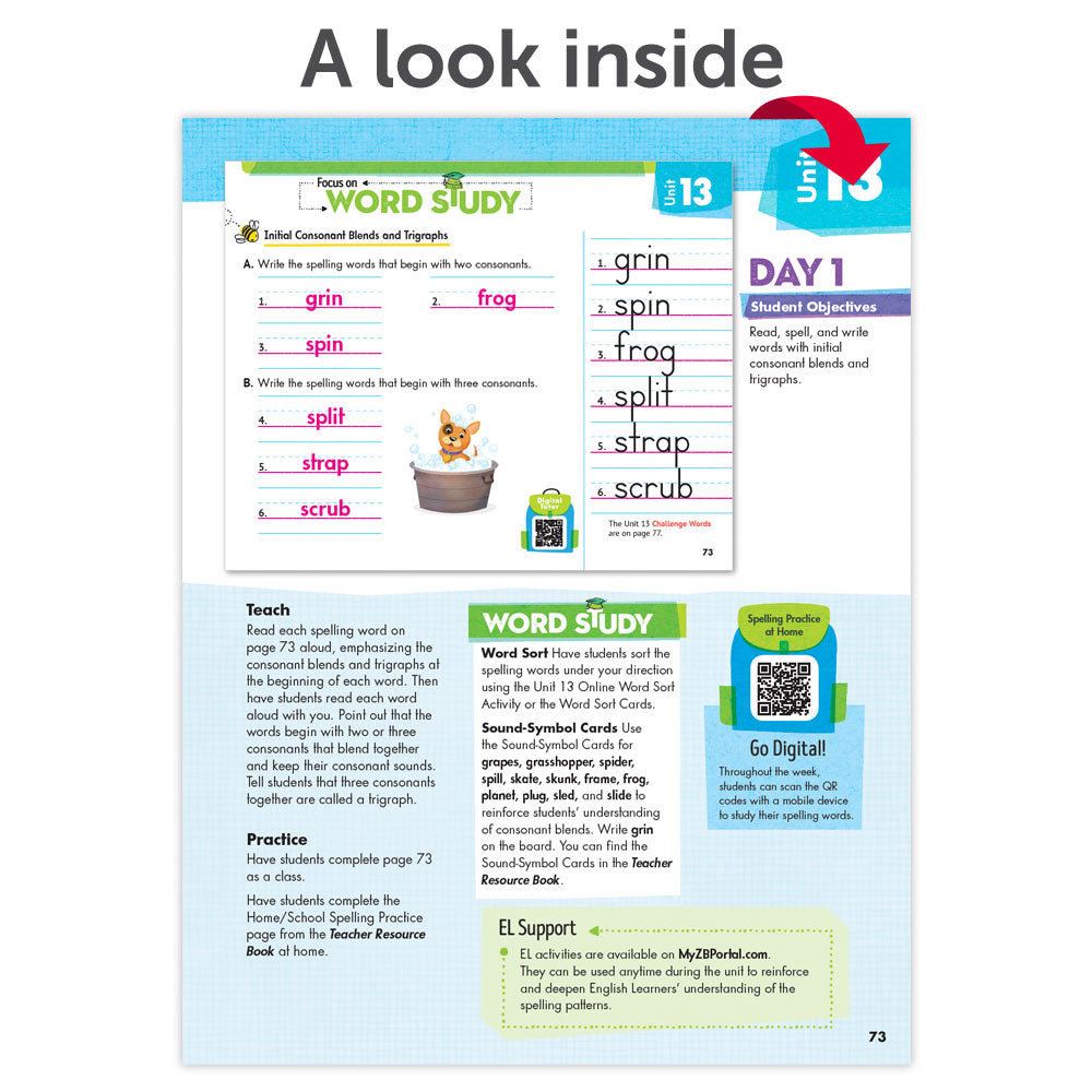 Spelling Connections: A Word Study Approach © 2022 Grade 1 Teacher Edition