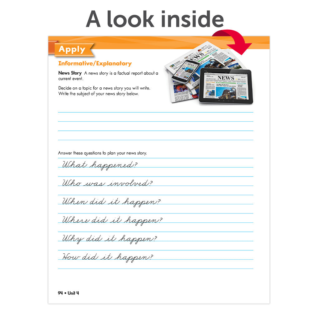 Zaner-Bloser Handwriting © 2020 Grade 4 Homeschool Student Package