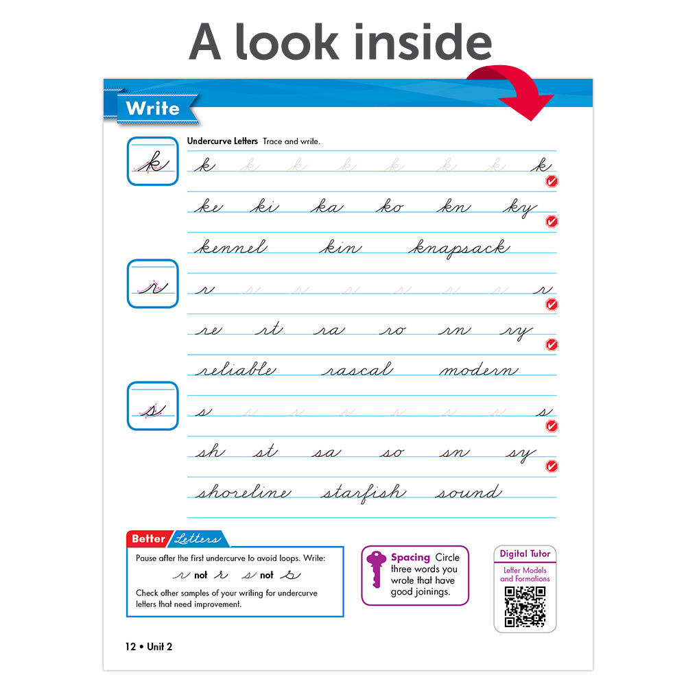 Zaner-Bloser Handwriting © 2020 Grade 6 Homeschool Student Book