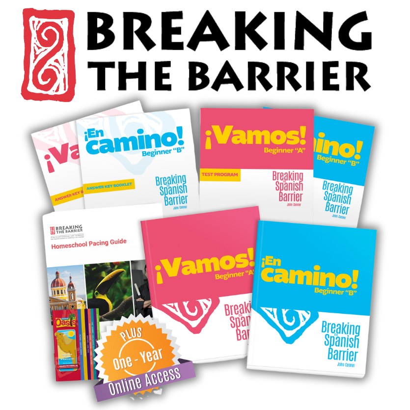 Breaking the Barrier Spanish Two-Year Middle School Homeschool Package