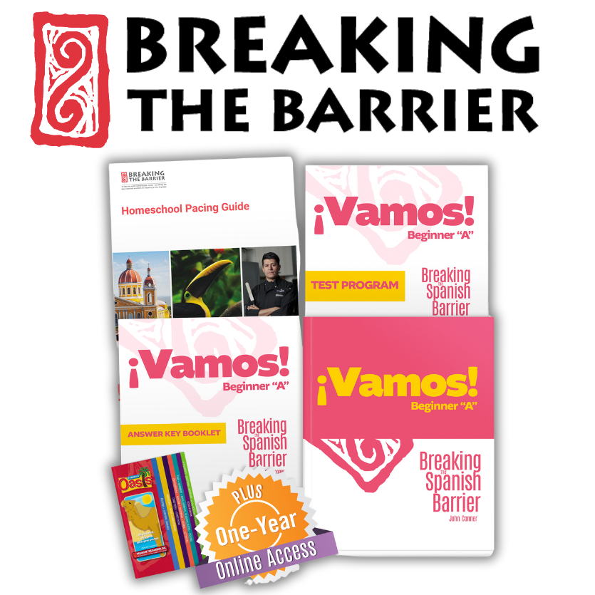 Breaking the Barrier Spanish ¡Vamos! Beginner A Homeschool Package