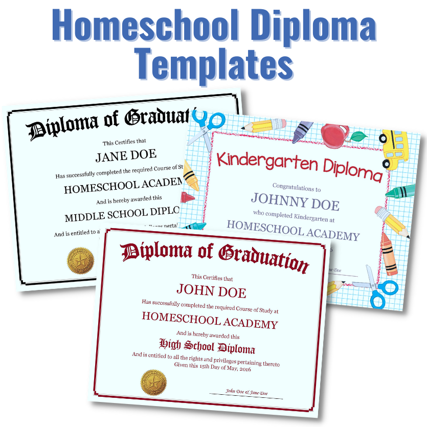 Homeschool Diploma Templates