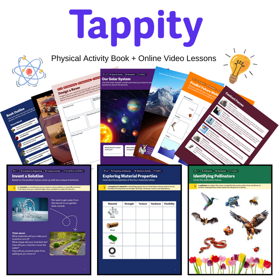 Tappity Science Activity Book + Video Lessons Exclusive 50% Off Coupon