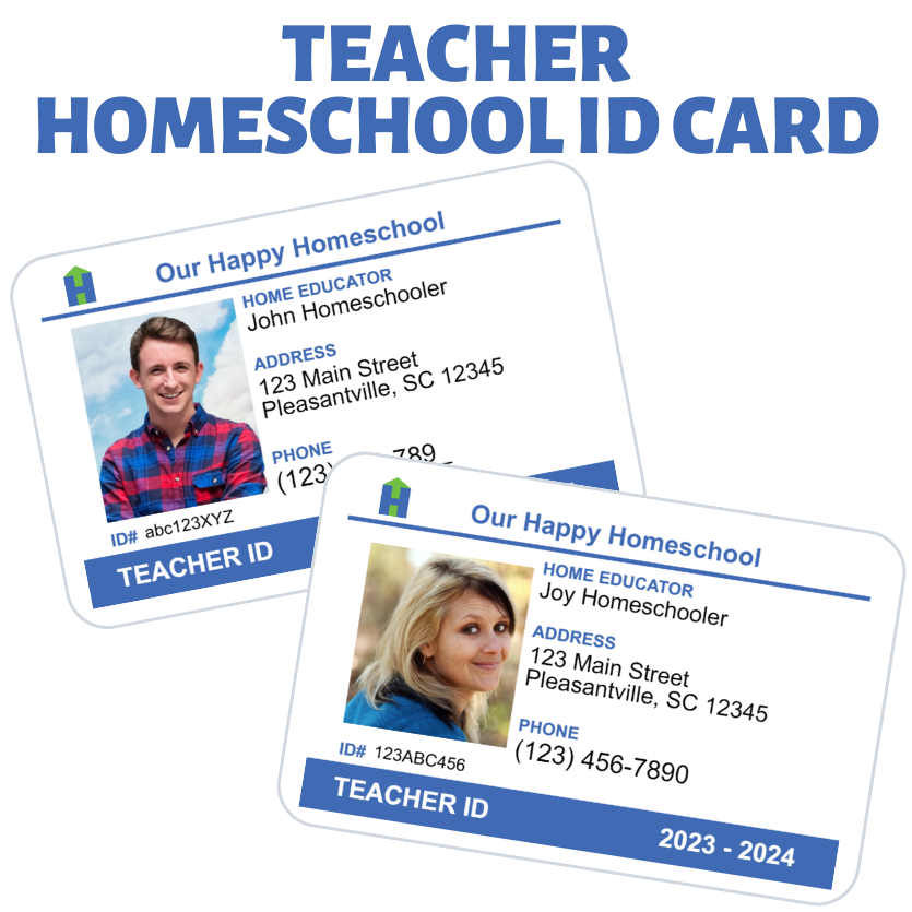 Free Homeschool ID Cards - Create Teacher ID Cards