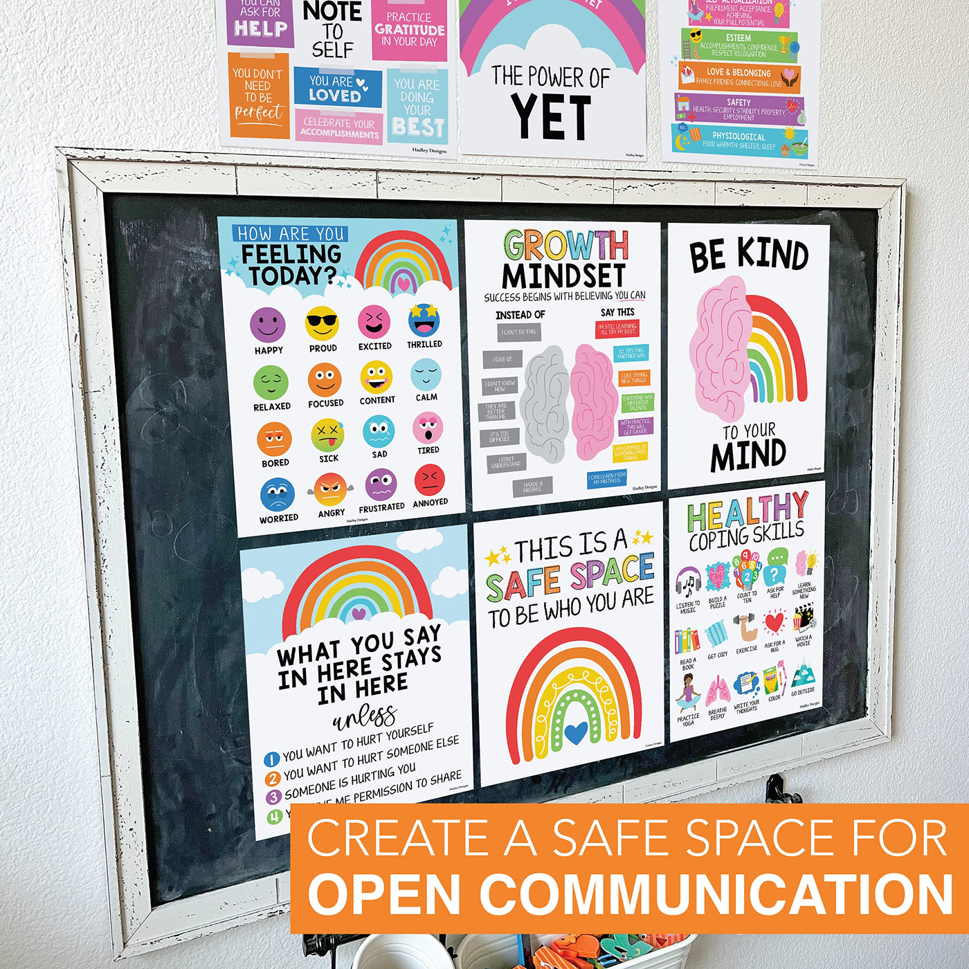 Mental Health Kit: Colorful 9 Poster Pack