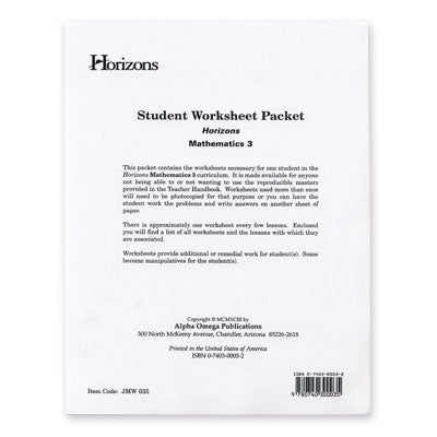 Grade 3 Worksheet Packet