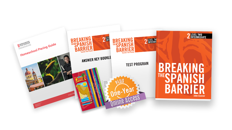 Breaking the Barrier Spanish Level 2 Homeschool Package + Online Access Code