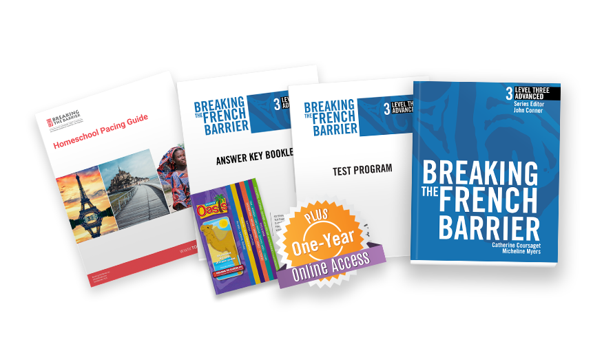 Breaking the Barrier French Level 3 Homeschool Package + Online Access Code