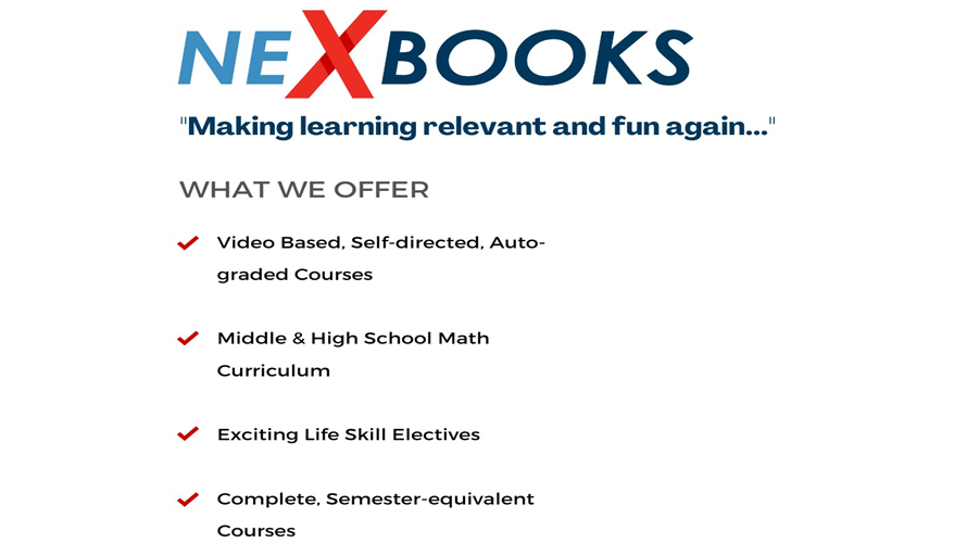 Nexbooks Middle and High School Homeschool Curriculum offerings.