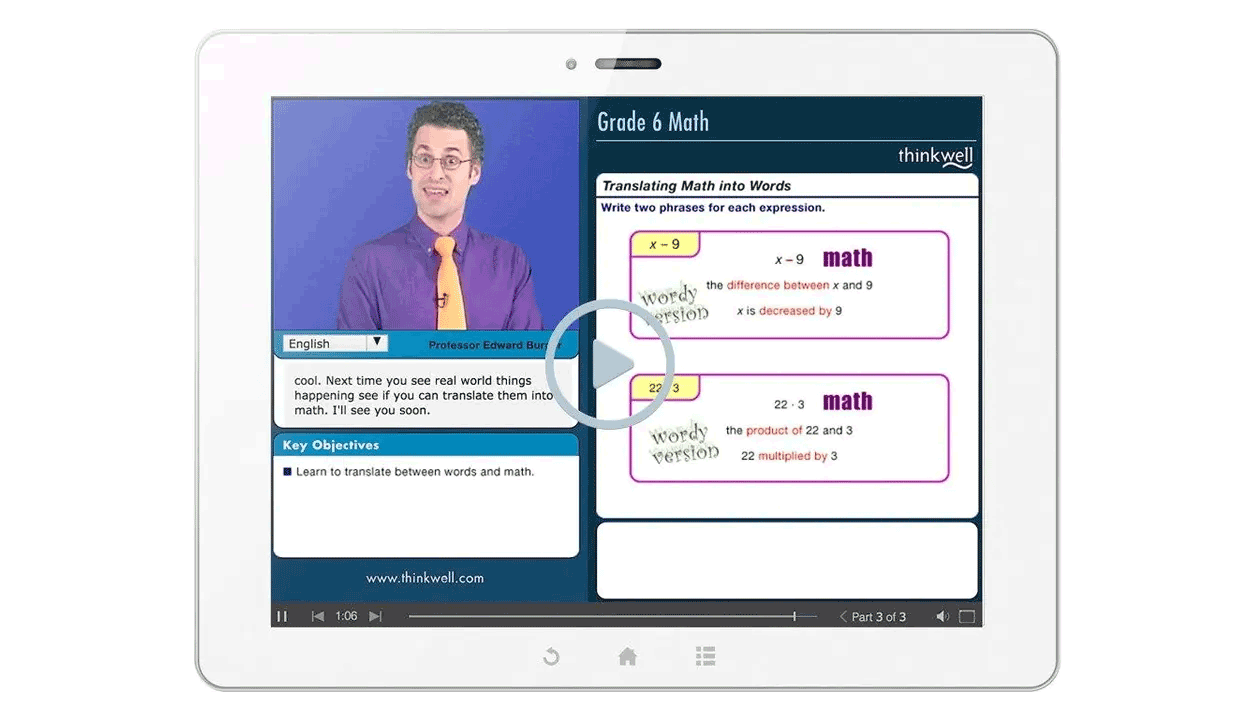 Thinkwell 6th Grade Math Sale