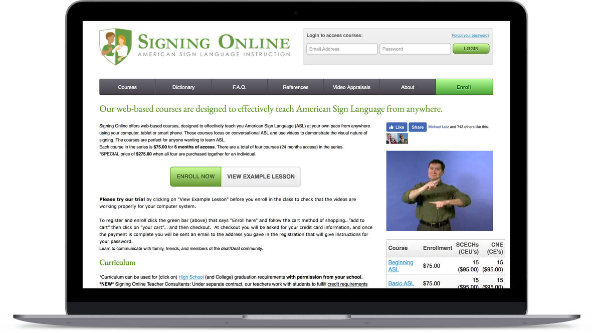 Signing Online Beginning/Basic ASL Bundle