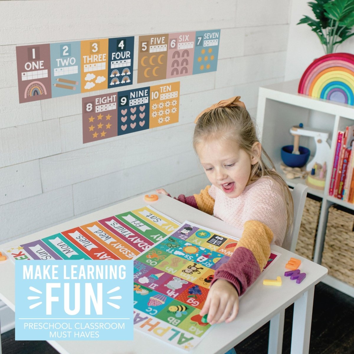Letters & Numbers Jumpstart Kit: Boho 12 Poster Pack