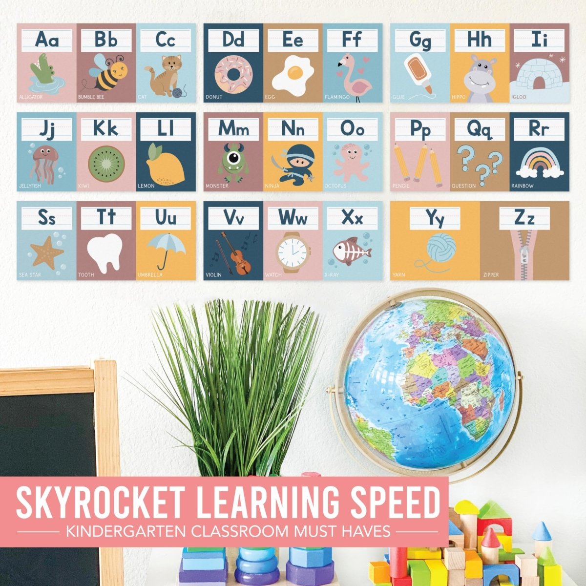 Letters & Numbers Jumpstart Kit: Boho 12 Poster Pack
