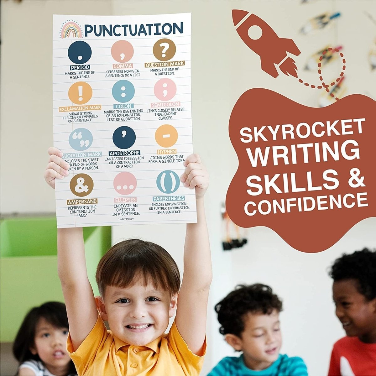 Parts of Speech Kit: Boho 4 Poster Pack