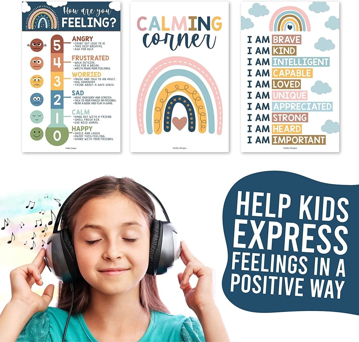 Calming Corner Kit: Boho 8 Poster Pack