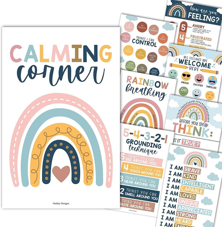 Calming Corner Kit: Boho 8 Poster Pack