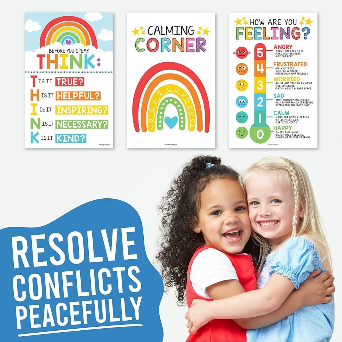 Calming Corner Kit: Colorful 8 Poster Pack