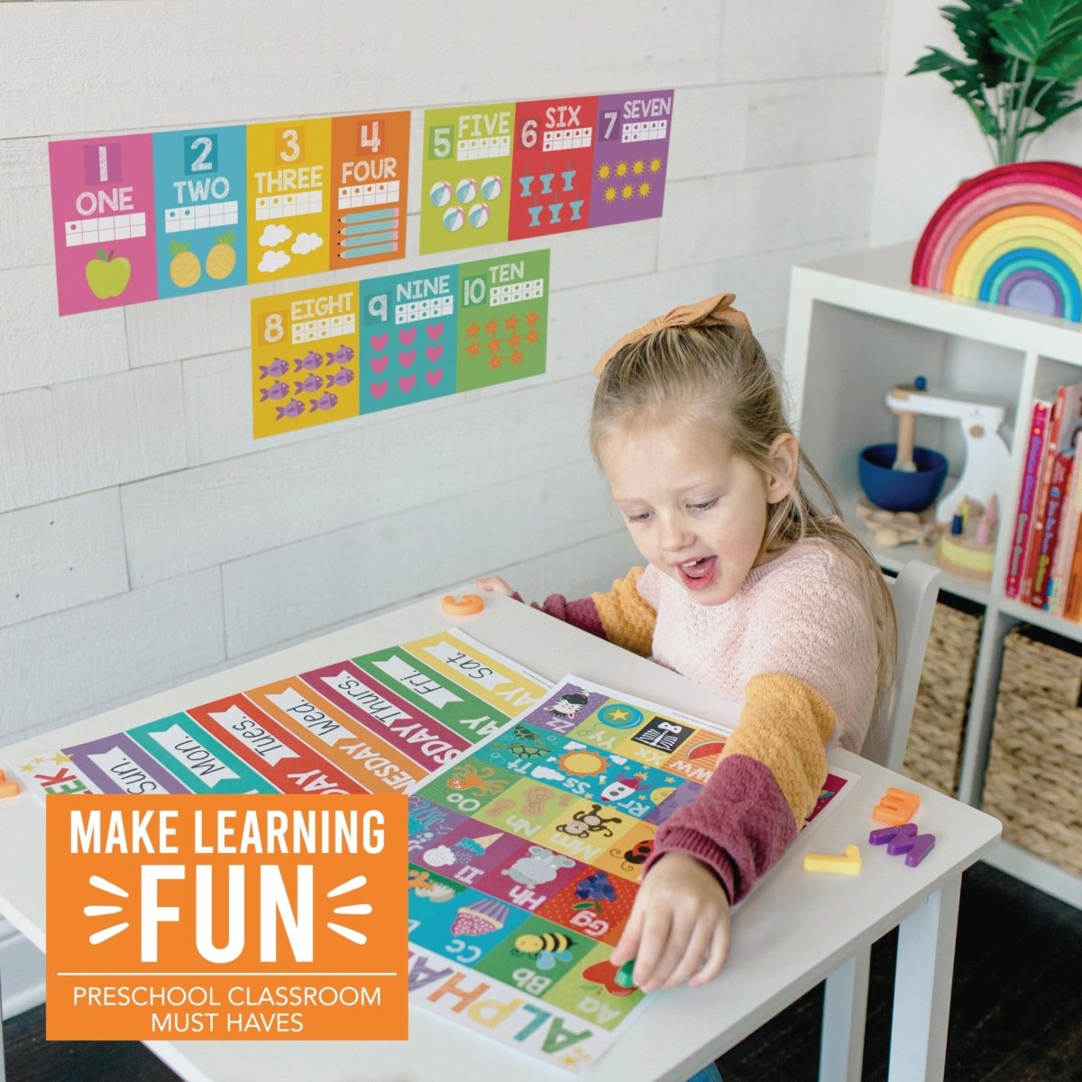 Letters & Numbers Jumpstart Kit: Colorful 12 Poster Pack