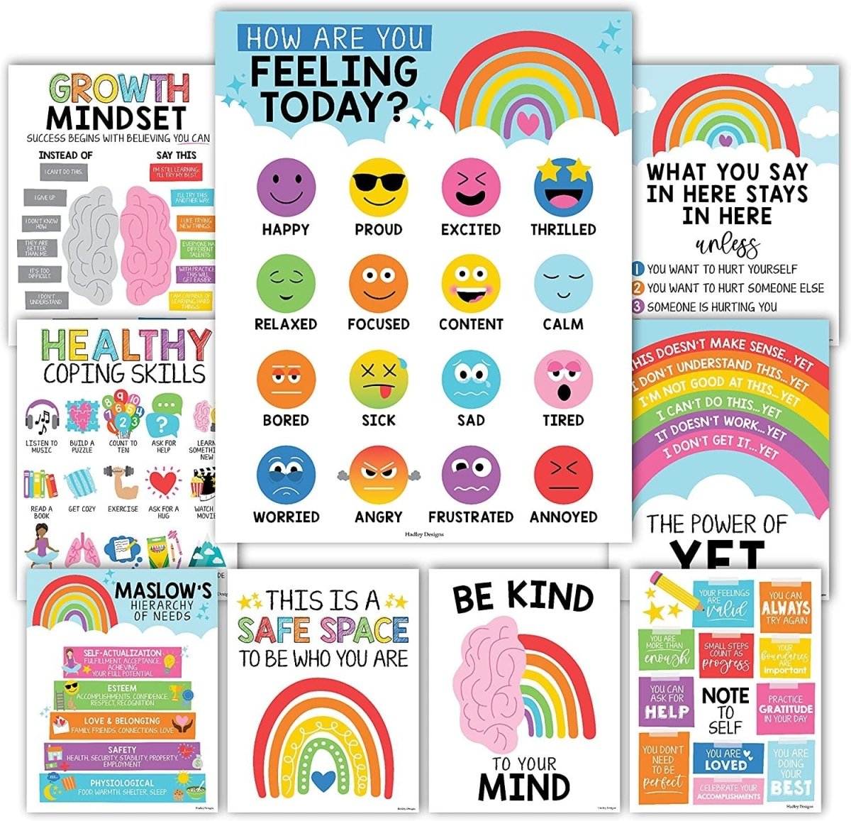 Emotional Support Kit: Colorful 9 Poster Pack
