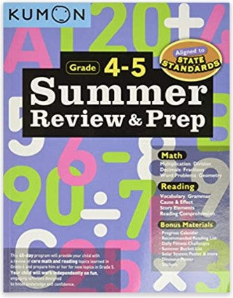 Summer Review and Prep  4-5