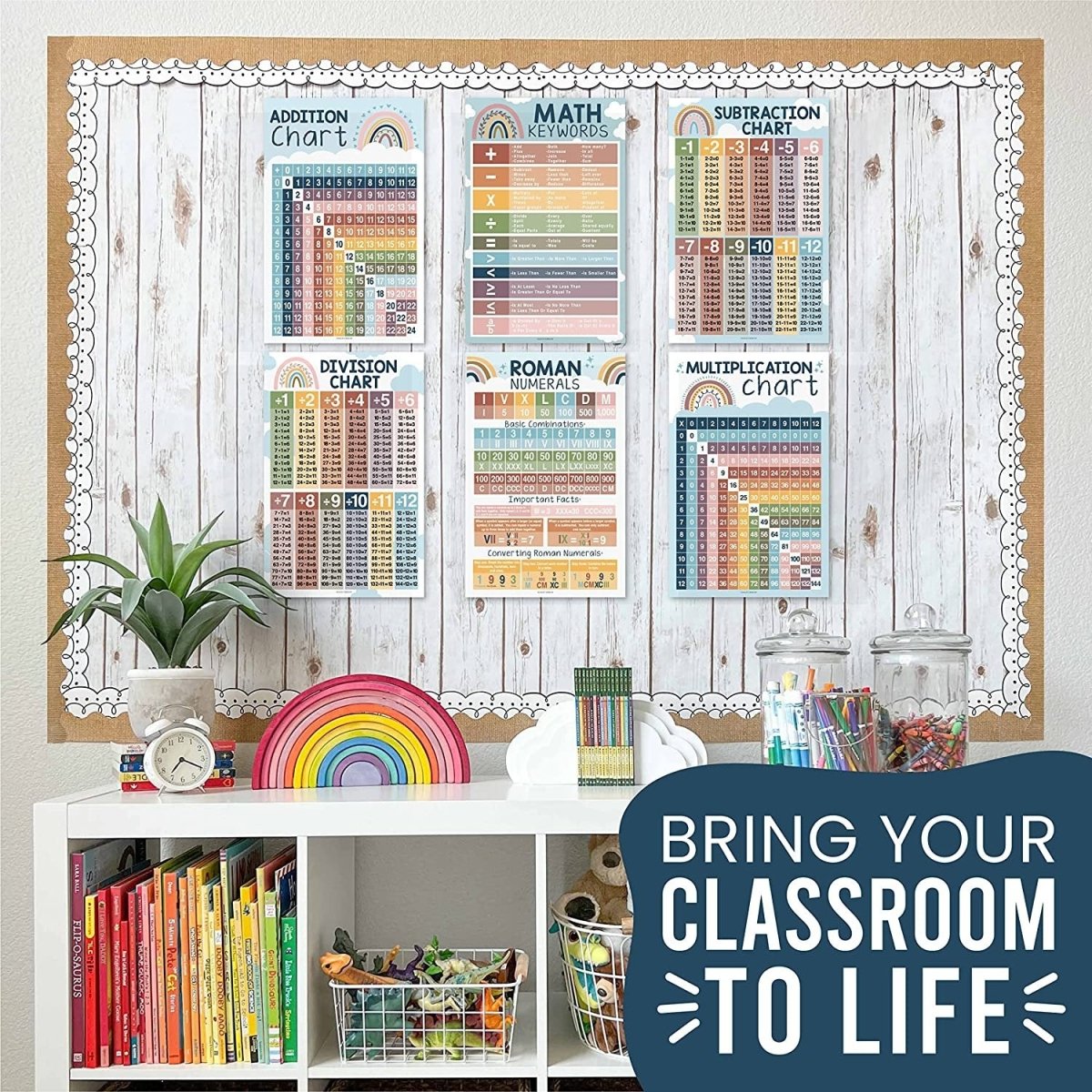 Math Whiz All-In-One Bundle: Boho 12 Poster Pack