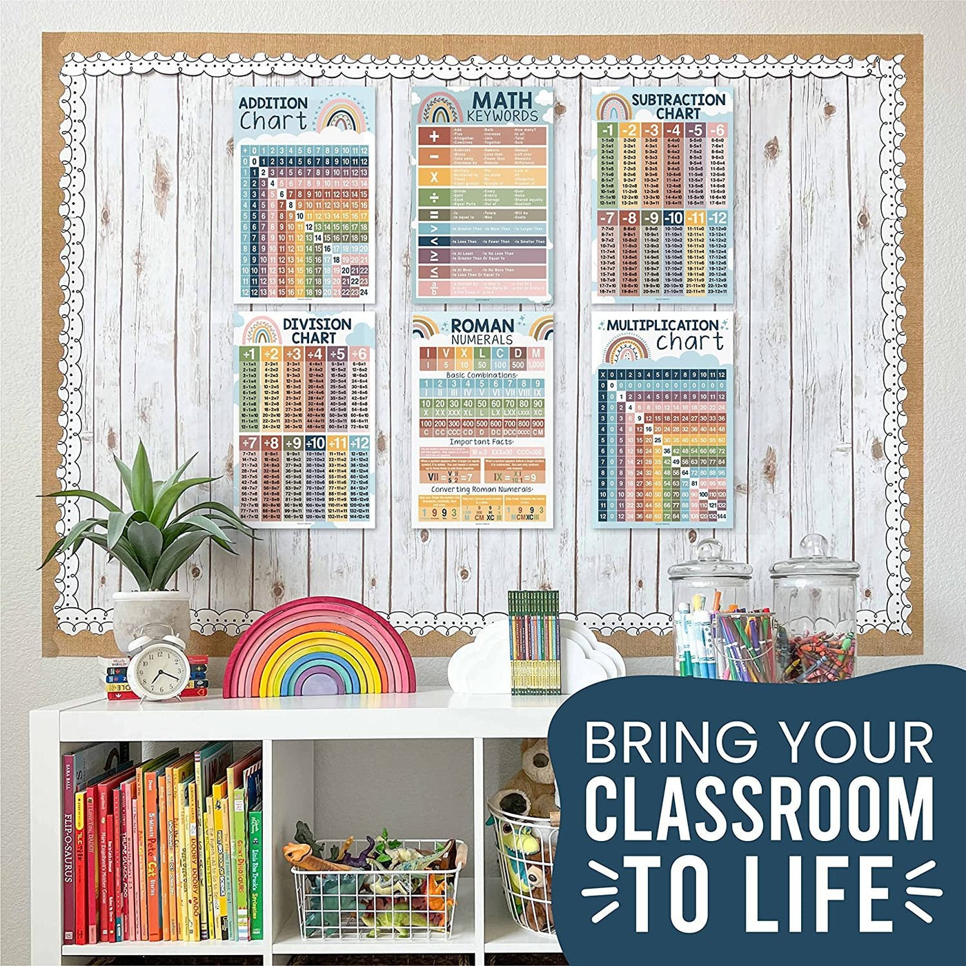 Math Whiz All-In-One Bundle: Boho 12 Poster Pack