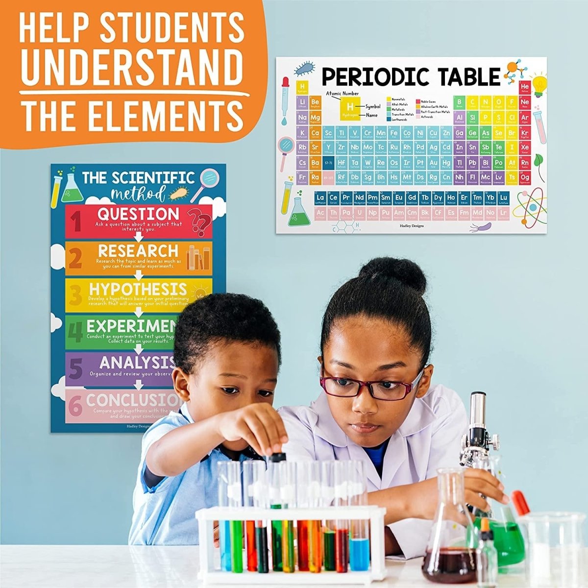 Periodic Table Power Bundle: Colorful 4 Poster Pack