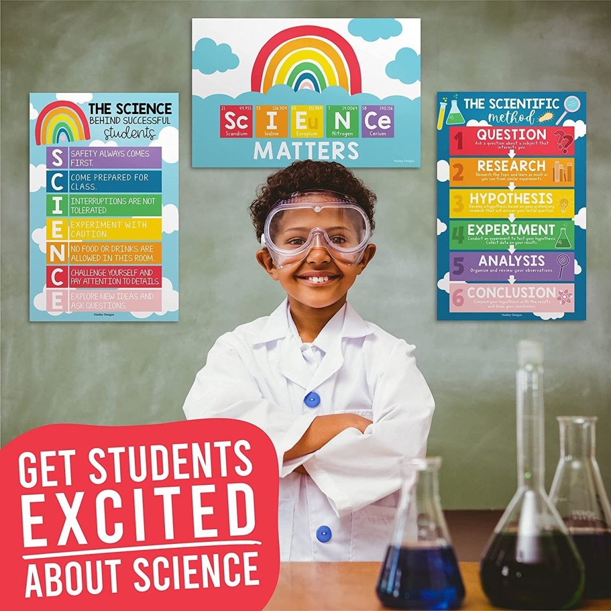 Periodic Table Power Bundle: Colorful 4 Poster Pack