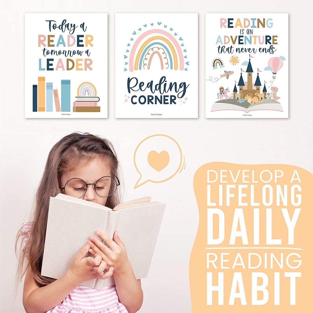 Reading Habit Builder Bundle: Boho 6 Poster Pack