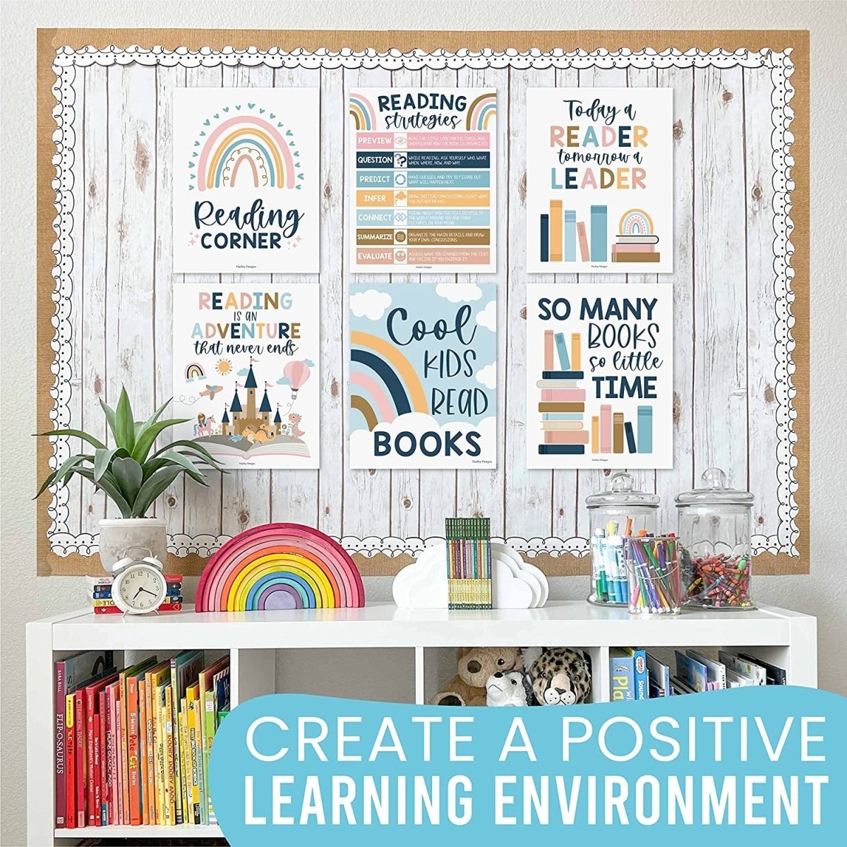 Reading Habit Builder Bundle: Boho 6 Poster Pack