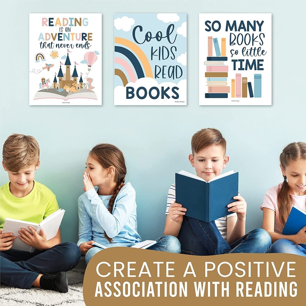 Reading Habit Builder Bundle: Boho 6 Poster Pack
