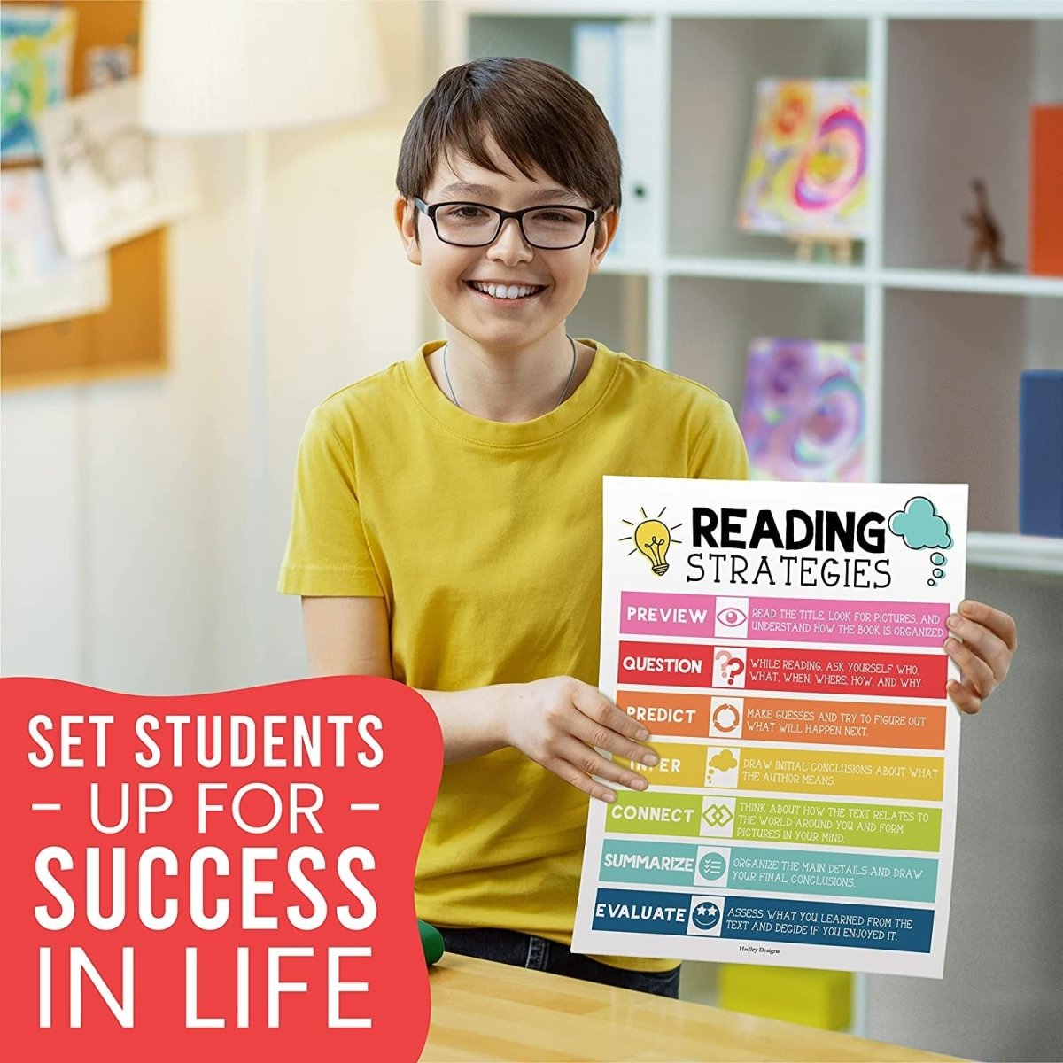 Reading Habit Builder Bundle: Colorful 6 Poster Pack