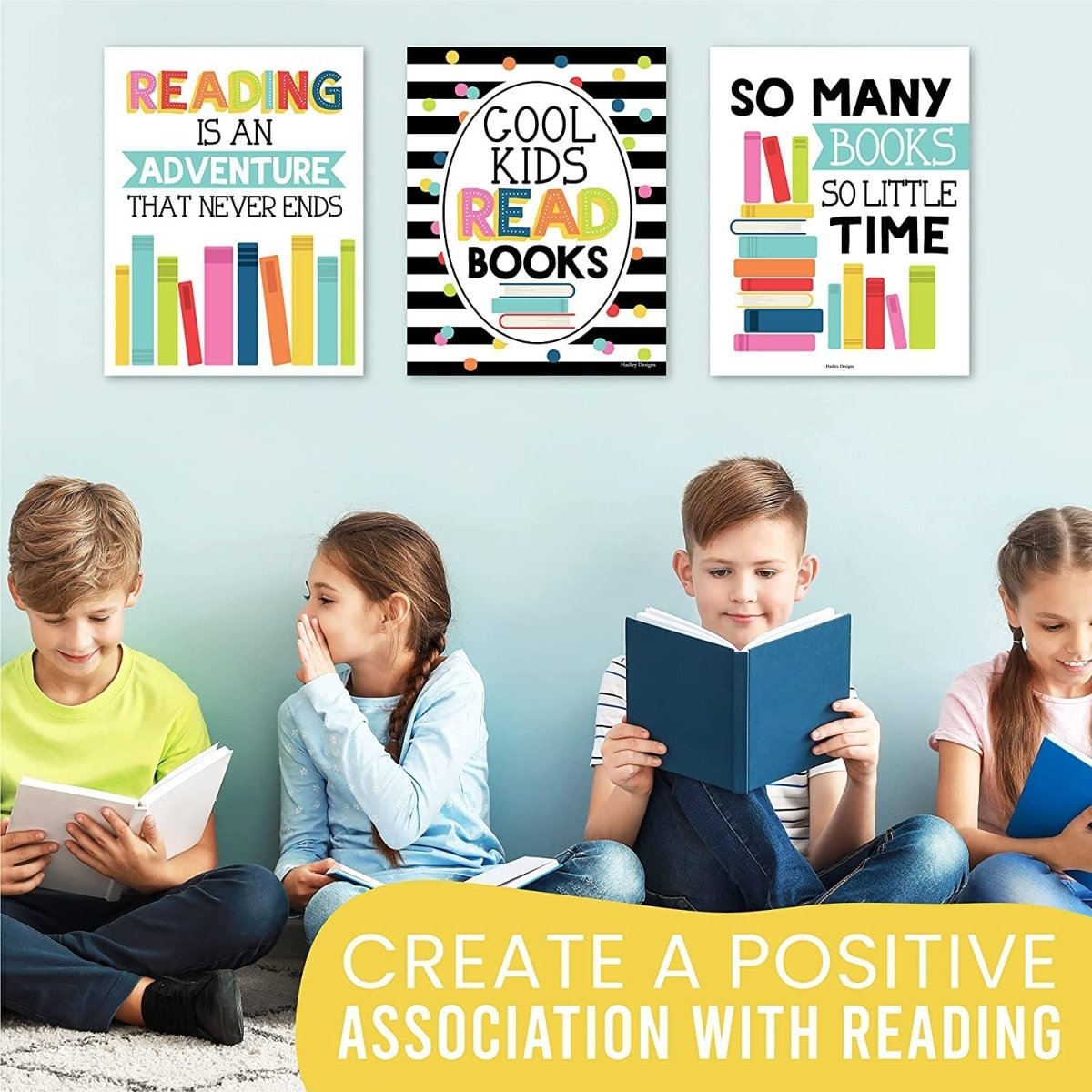 Reading Habit Builder Bundle: Colorful 6 Poster Pack