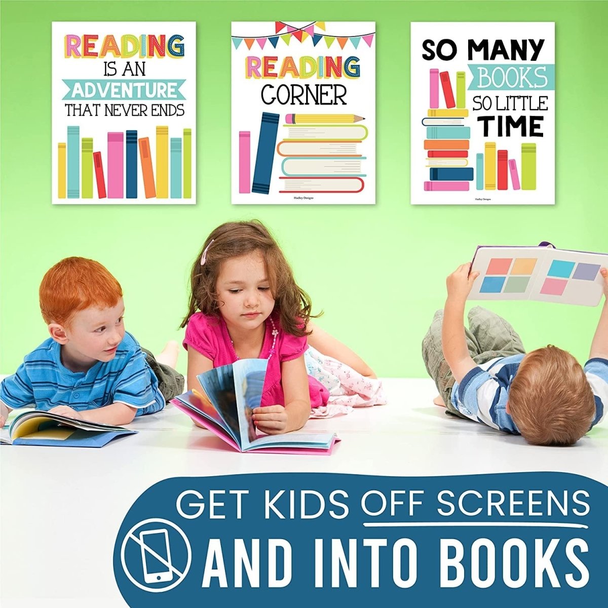 Reading Habit Builder Bundle: Colorful 6 Poster Pack